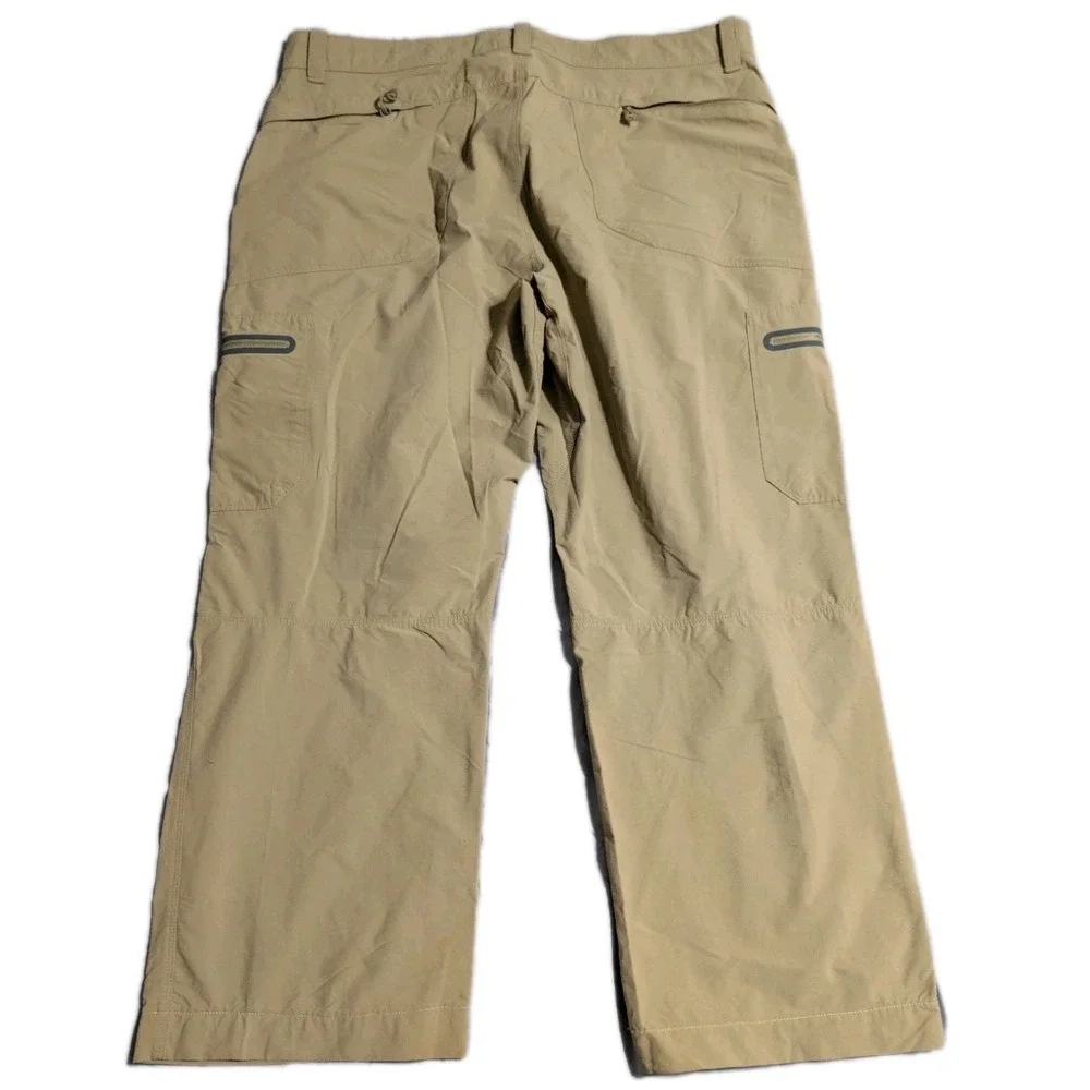 LL Bean Cresta Hiking Pants Mens 38x30 Tan Water‎ Resistant Nylon Outdoor